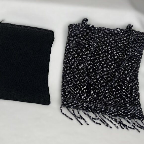 Elegant Black Beaded Women's Bag - Picture 4 of 4